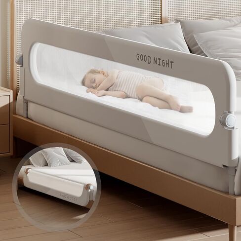 Foldable Toddler Bed Rails - Kids Guard Bumper for Crib Safe Bed Side Rail for Twin Queen King Full Size Beds 32inch in Saudi Arabia