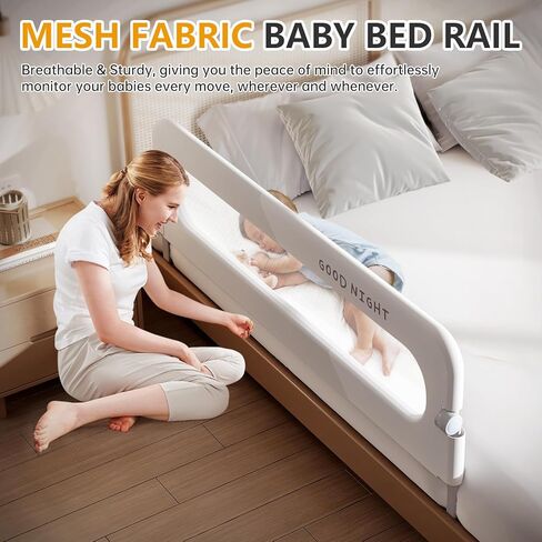 Foldable Toddler Bed Rails - Kids Guard Bumper for Crib Safe Bed Side Rail for Twin Queen King Full Size Beds 32inch in Saudi Arabia