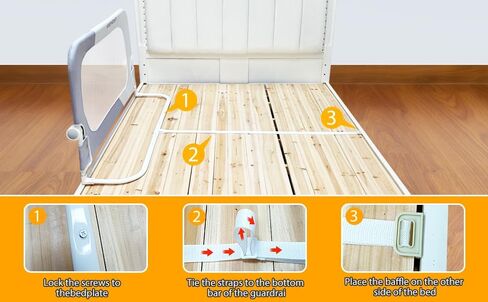Foldable Toddler Bed Rails - Kids Guard Bumper for Crib Safe Bed Side Rail for Twin Queen King Full Size Beds 32inch in Saudi Arabia