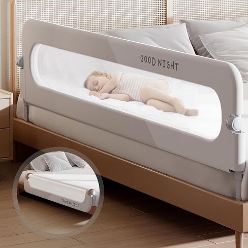 Foldable Toddler Bed Rails - Kids Guard Bumper for Crib Safe Bed Side Rail for Twin Queen King Full Size Beds 32inch in Saudi Arabia