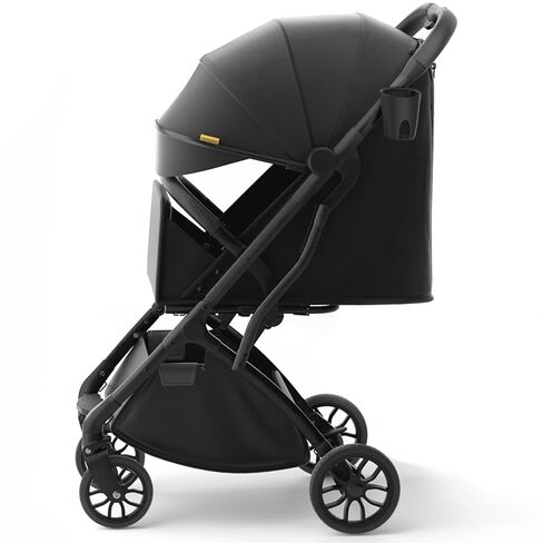 newyoo GlideTow TR18 Travel Stroller, Compact & Lightweight, Muted Olive | Newborn to toddler, foldable, self-standing design, 175° near-flat recline, large mesh window, trolley mode & UPF 50+ canopy in Saudi Arabia
