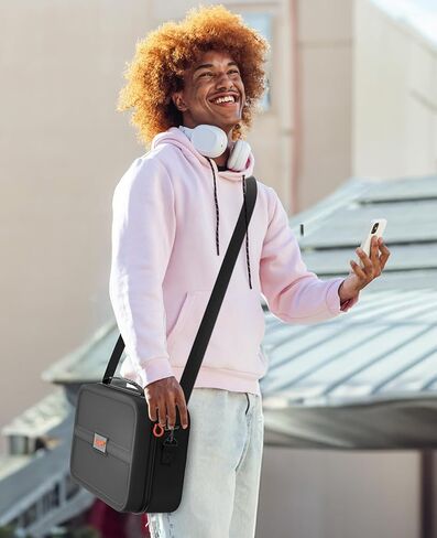 حقيبة حمل COOWPS Switch 2 2025، مع 4 قطع مقابض إبهام، 20 فتحة لبطاقة الألعاب، حقيبة تخزين صلبة للسفر حماية كاملة الكل في واحد لملحقات وحدة تحكم Nintendo Switch 2 Pro in Kuwait