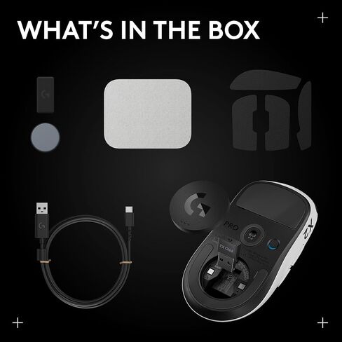 Logitech PRO X2 SUPERSTRIKE Lightspeed Wireless Gaming Mouse, Ultra-Fast Performance, Ultra Lightweight (61 g), Customizable Click Haptics, USB-C Charging, for PC/Mac/Laptop - White in Kuwait