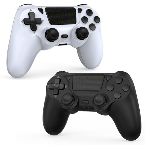 وحدة التحكم اللاسلكية Wuthur 2 Pack المتوافقة مع PS4 / Pro/Slim (أسود وأبيض) in Saudi Arabia