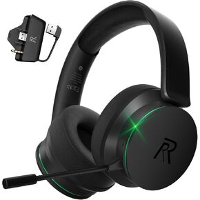 RYR Wireless Gaming Headset for Xbox Series X|S, Xbox One, PS5, PS4, Switch, Mac, Bluetooth 5.3, 3D Surround Sound, Rotatable Earmuffs, Gaming Headphones with Noise Canceling Microphones-Blackgreen in Kuwait
