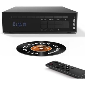 SMSL PL20 HiFi CD Player for Home, CD Ripper, Bluetooth Car CD Players, 2*CS43131 Chip, USB Drive/Bluetooth Input RCA/BT/3.5mm/4.4mm Balanced/Optical/Coaxial Digital Output, Black in Kuwait