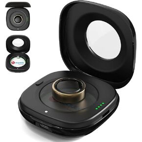 حافظة شحن لاسلكية لشاحن Oura Ring 3، محطة شحن محمولة للسفر بقدرة 2000 مللي أمبير في الساعة تناسب جميع أحجام Ring Gen 3، وقت تشغيل 30 يومًا (الشاحن الرسمي غير متضمن)، أسود in Kuwait