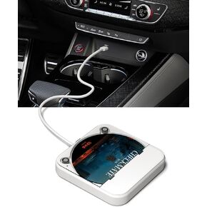 Portable Car CD Player with USB/AUX Port,External CD Player Compatible with Car Radio Stereo, Laptop, TV, Computer,Universal for Vehicle, White in Kuwait