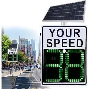 80w Solar LED Radar Speed Signs, Radar Speed Signs, Sign Road Safety Speed Limit Detector, Flashing Speed Limit Indicator,Aluminum Radar Speed Display Road Warning Board(23.6x35.4inch) in Saudi Arabia