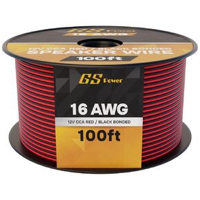 GS Power 100ft CCA 12 Gauge Wire Automotive, Red & Black, 12 AWG 12v, Flexible Speaker Electrical Wire Low Voltage Primary for Car Stereo Audio Trailer Harness Hookup Wiring DIY in Saudi Arabia
