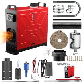 سخان ديزل ، 12 فولت/24 فولت/110 فولت 8 كيلوواط وسخان وقوف السيارات مع التحكم عن بعد وشاشة LCD ، 2 طريقتان التحكم في التدفئة السريعة مع كاتم كاتم كاتمائي للمعسكر RV Truck Boat Bus Car Trailer Garage in Kuwait