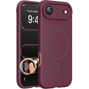 Miracase Compatible with iPhone 16 Case, [Soft Anti-Scratch Microfiber Lining], Compatible with MagSafe, Liquid Silicone Case Shockproof Drop Protection Phone Case for 16,Black in Kuwait