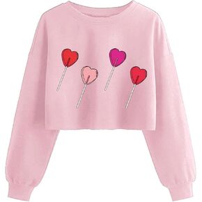 سويت شيرت نسائي كاجوال مرح ومشرق، سويت شيرت عيد الميلاد بأكمام طويلة، تي شيرت برسومات قصيرة in Kuwait