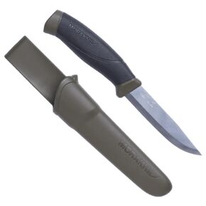سكين Morakniv Companion ذو الشفرة الثابتة للاستخدام الخارجي مع شفرة من الفولاذ المقاوم للصدأ، مقاس 11.43 سم، أخضر عسكري in Kuwait