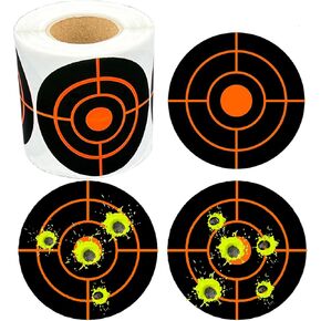 250 Pcs Shooting Target Stickers, 3" Splatter Targets, Circular Self Adhesive Splatter Targets, Yellow Instantly Visible, Suitable for Pellet Gun, Rifle, Airsoft Shooting Practice in Saudi Arabia