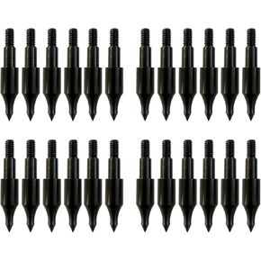 24 Pcs Steel 100 Grain Archery Arrow Field Points Field Tips - Practice Target & Hunting Arrows Heads for Recurve, Compound Bow & Crossbow Bolts Screw-in in Saudi Arabia