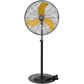 20 Inch Oscillating Pedestal Fan Pro Series, 3 Speed 5000 CFM High Velocity Metal Standing Fan with Caster, Heavy Duty Industrial Fans for Commercial, Warehouse, Garage - UL Safety Listed in Saudi Arabia