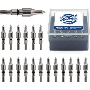25 PCS Archery Arrow Tips for Archery Target Practice 100 Grain Arrowhead Screw in Field Points for Targeting for Recurve Bow Compound Bow in Kuwait
