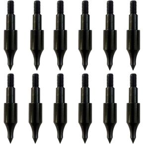 TianTac 100 Grain Archery Field Points Practice Field Tips, Archery Target Practice Hunting Arrow Tip for Recurve, Compound Bow Crossbow, Screw-in 100 Grain (12pcs) in Saudi Arabia