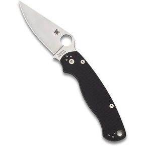 سكين جيب Spyderco Para Military 2 قابل للطي مع شفرة فولاذية 3.4 بوصة CPM S45VN ومقبض G-10 - سكين EDC للرجال والنساء، مثالي للصيد والتكتيكي والتخييم والبقاء - PlainEdge - C81GPBK2 in Saudi Arabia