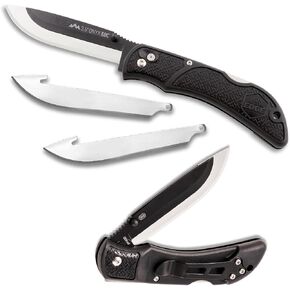 OUTDOOR EDGE Onyx EDC 3.5" Folding Pocket Knife – Replaceable Blade System with Pocket Clip and Lockback Safety for Everyday Carry - Stay Razor Sharp in the Field or on the Job, Comes with 3 Blades in Kuwait