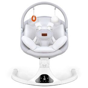 Baby Swing, Electric Infant Swing with Remote Control, 5 Speed Adjustable, Machine Washable Cushion, 5 Point Safety Harness, Bluetooth Music, Portable Baby Swing (Beige) in Kuwait