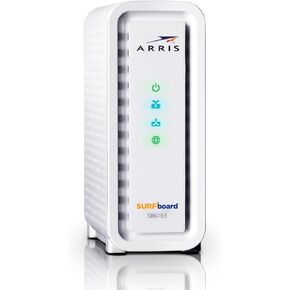 ARRIS (SB6183) - مودم كابل - Fast DOCSIS 3.0 16x4 Gigabit، [تحقق مع المزود الخاص بك للتأكد من التوافق]، منفذ 1 جيجابت في الثانية، أقصى سرعة للإنترنت 400 ميجابت في الثانية، ضمان لمدة عامين in Kuwait