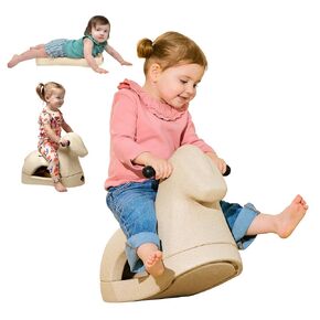 Nuby Rock 'N Ride Rocking Horse for Kids - Ride, Rock & Scoot Toy for Indoor & Outdoor Play - Balance & Coordination Development Toy - Ages 12+ Months - Green Horse in Saudi Arabia