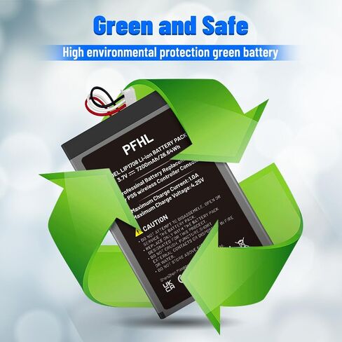 2 Pack 7200mAh LIP1708, PS5 Battery, (2026 New Upgrade) New 0 Cycle High Capacity Battery for Sony PlayStation 5 Controller CFI-ZCT1W with Repair Tool Kits in Saudi Arabia