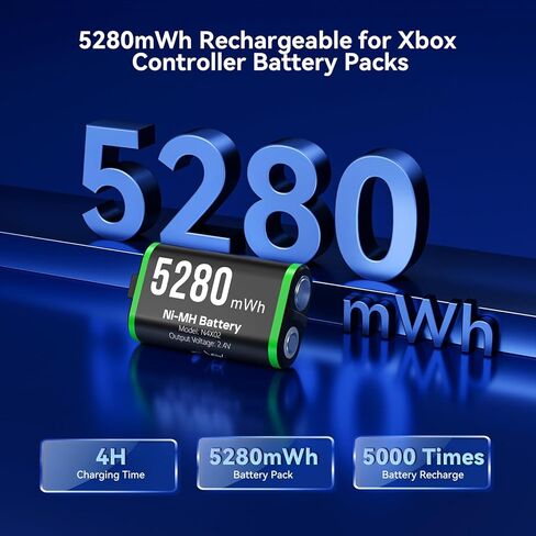 محطة شحن NEWDERY لوحدات تحكم Xbox اللاسلكية، قاعدة شحن سريعة وحامل شحن فردي لوحدة تحكم Xbox One/Series X|S in Saudi Arabia