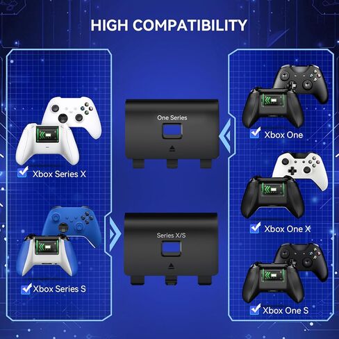 محطة شحن NEWDERY لوحدات تحكم Xbox اللاسلكية، قاعدة شحن سريعة وحامل شحن فردي لوحدة تحكم Xbox One/Series X|S in Saudi Arabia