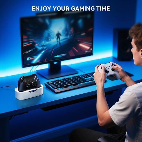محطة شحن NEWDERY لوحدات تحكم Xbox اللاسلكية، قاعدة شحن سريعة وحامل شحن فردي لوحدة تحكم Xbox One/Series X|S in Saudi Arabia
