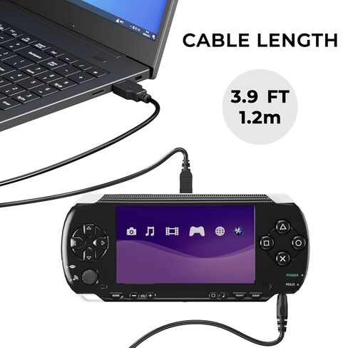 Mugust 2-in-1 PSP Charger Cable, Replacement Charger PSP PlayStation Portable Power Cord for Sony PSP 1000 2000 3000 Series USB Data Cable & Charging Cord in Kuwait