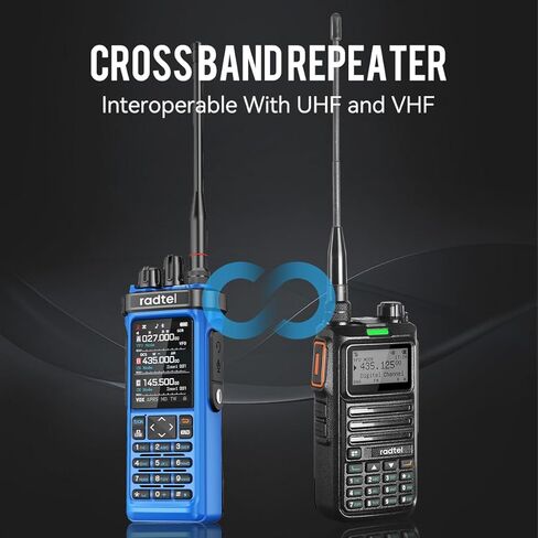 Radtel RT-950 PRO Ham Radio GPS/APRS, 10W Walkie Talkie Long Range Handheld Two Way Radio, SW/MW/LW RX, Bluetooth APP Programming, NOAA, Spectrum Analyzer,Blue(with Programming Cable) in Saudi Arabia