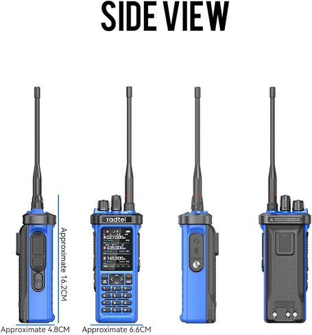 Radtel RT-950 PRO Ham Radio GPS/APRS, 10W Walkie Talkie Long Range Handheld Two Way Radio, SW/MW/LW RX, Bluetooth APP Programming, NOAA, Spectrum Analyzer,Blue(with Programming Cable) in Saudi Arabia