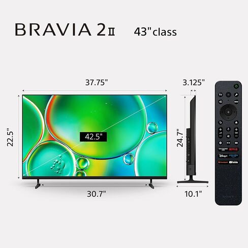 تلفزيون Sony BRAVIA 2 II 43 بوصة 4K Ultra HD LED الذكي مع تلفزيون Google وميزات حصرية لجهاز PlayStation®5 (K-43S20M2)، موديل 2025 in Kuwait