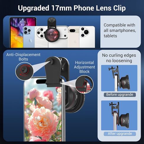 35X Macro Lens Kit for Smartphone with CPL Filter, HD Magnifier Photography Lens with Universal Lens Clip, Phone Camera Lens Attachment for iPhone 17/16/15/12/11 Samsung & Android Phone in Saudi Arabia