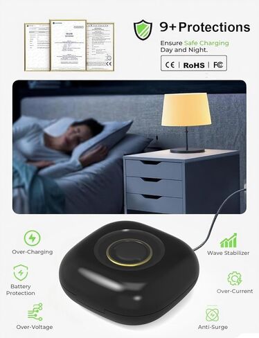 حافظة شحن لاسلكية لشاحن Oura Ring 3، محطة شحن محمولة للسفر بقدرة 2000 مللي أمبير في الساعة تناسب جميع أحجام Ring Gen 3، وقت تشغيل 30 يومًا (الشاحن الرسمي غير متضمن)، أسود in Kuwait