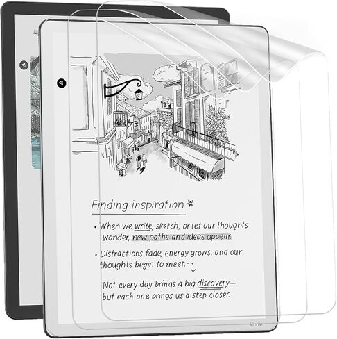واقي شاشة Caweet لجميع أجهزة Kindle Scribe Colorsoft الجيل الأول الجديد مقاس 11 بوصة وإصدار Kindle Scribe الجيل الثالث 2025، طبقة حماية غير لامعة بتغطية كاملة ومضادة للوهج من PET، 3 عبوات in Kuwait