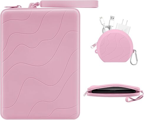 MoKo 6-7 Inch E-Reader Sleeve Bag with Accessory Pouch | Fits 7-inch Paperwhite/Colorsoft, 6.8-inch Paperwhite, 6-inch Kindles, Kobos and Nook, Black in Saudi Arabia