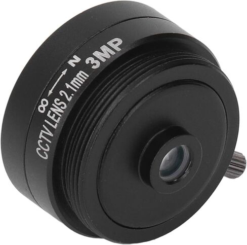 CS Mount Lens, 2.1mm 3MP CCTV Camera Lens Wide Angle Aluminum Alloy, with No Shading Decent Image Quality, for Home Shop Parking Lot Security Cameras in Saudi Arabia