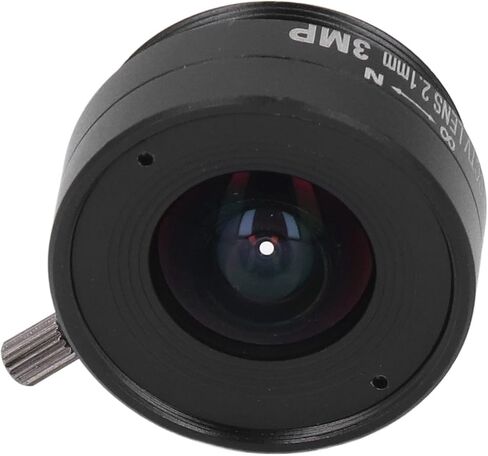 CS Mount Lens, 2.1mm 3MP CCTV Camera Lens Wide Angle Aluminum Alloy, with No Shading Decent Image Quality, for Home Shop Parking Lot Security Cameras in Saudi Arabia