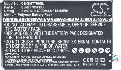 Replacement Battery for Samsung SM-T705C SM-T705Y SM-T705 SM-T707D Klimt SM-T707V SC-03G SM-T707A Tab S 8.4 WiFi SM-T700 SM-T705D Part NO EB-BT705FBC EB-BT705FBE EB-BT705FBU 4200 mAh Batteries in Saudi Arabia