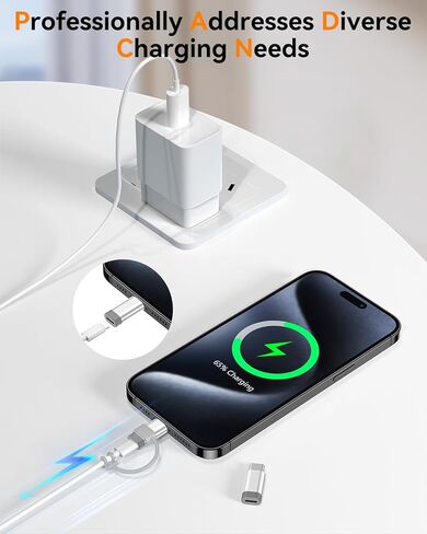 Temdan 4 Pack Lightning to USB C Adapter for iPhone 15/16/17 Pro/17 Pro Max,for iPhone 17/16 Charger,17/16 Accessories,Fast Charging & Data Transfer,USB C Charger Connector Cable,Not for Audio/OTG in Saudi Arabia