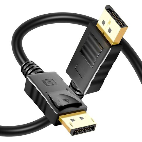 كابل DisplayPort ممتاز بطول 6 أقدام - 4K@60 هرتز، 1440p@165 هرتز، 1080p@240 هرتز، سلك HD DP إلى DP عالي السرعة مع مزالج قفل، مصمم للكمبيوتر الشخصي وبطاقة الرسومات والتلفزيون والكمبيوتر المحمول والشاشة وملحقات أجهزة الكمبيوتر الشخصية للألعاب in Saudi Arabia