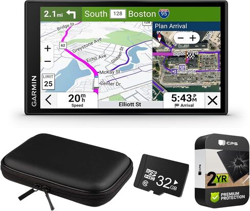 حزمة Garmin dēzl OTR720 Trucking XP مع حقيبة حمل، وبطاقة ذاكرة MicroSD سعة 32 جيجابايت وضمان ممتد لمدة عامين (7 بوصة - حزمة OTR 720) in Kuwait