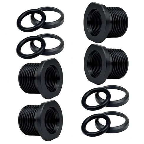 2 PCS محولات الخيط وغسالات المطاط والمعادن ، مجموعة بديلة ، 1/2 * 28 ، 5/8 * 24 ، متينة ، تشطيب سوداء in Kuwait