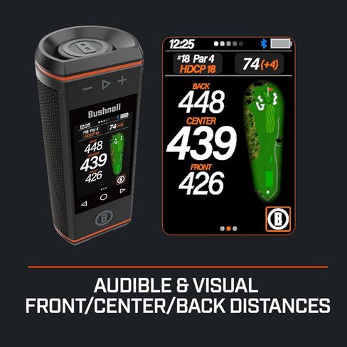 Bushnell Golf Wingman HD GPS Speaker with Color Touchscreen, Audible and Visual Front/Center/Back with Powerful 360 Degree Audio, Hazard Distances. Full Hole View and Signature Series Golf Towel in Saudi Arabia