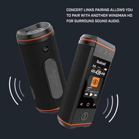 Bushnell Golf Wingman HD GPS Speaker with Color Touchscreen, Audible and Visual Front/Center/Back with Powerful 360 Degree Audio, Hazard Distances. Full Hole View and Signature Series Golf Towel in Saudi Arabia