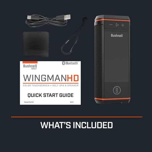 Bushnell Golf Wingman HD GPS Speaker with Color Touchscreen, Audible and Visual Front/Center/Back with Powerful 360 Degree Audio, Hazard Distances. Full Hole View and Signature Series Golf Towel in Saudi Arabia
